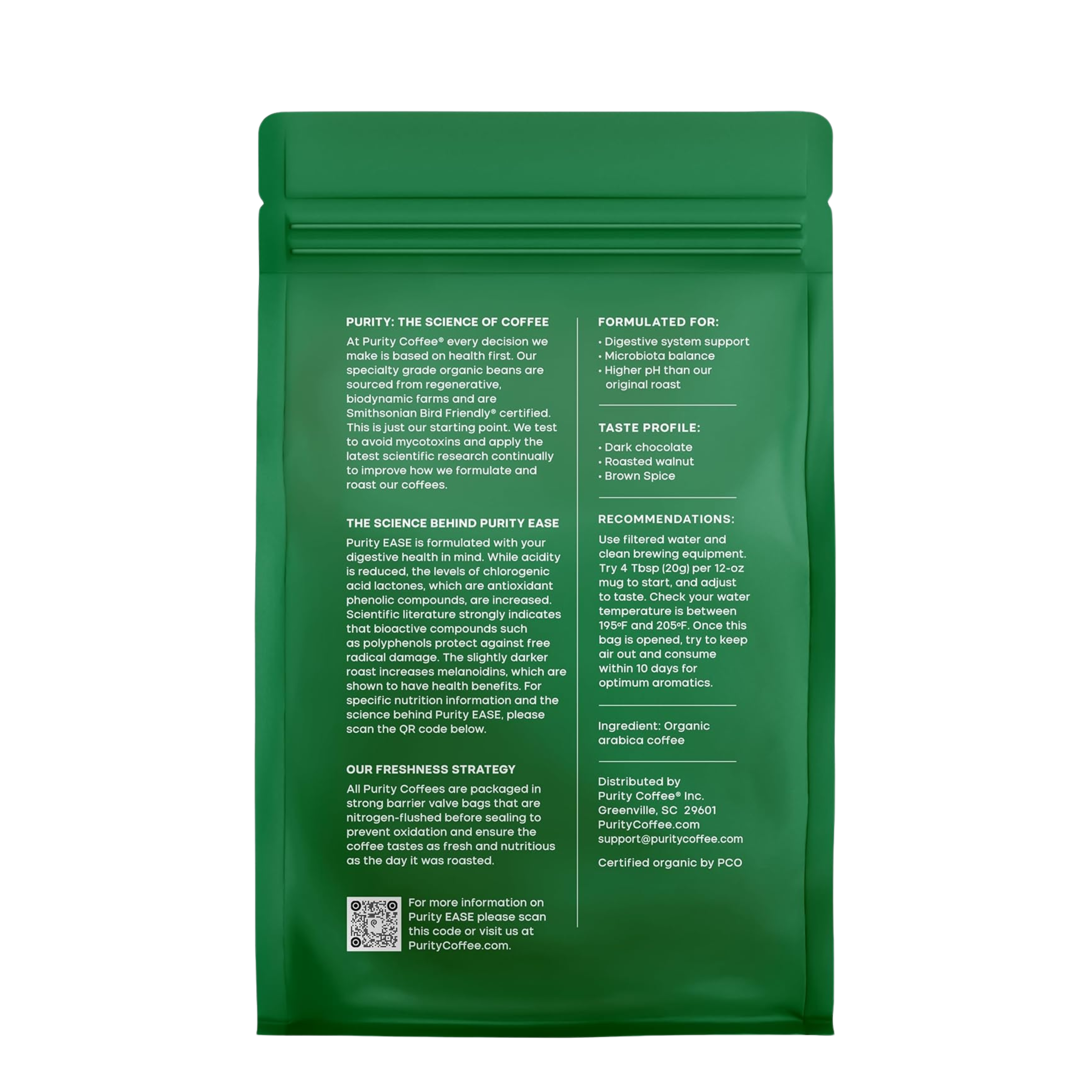 EASE Low Acid Dark Roast Ground Coffee – 340g Bag