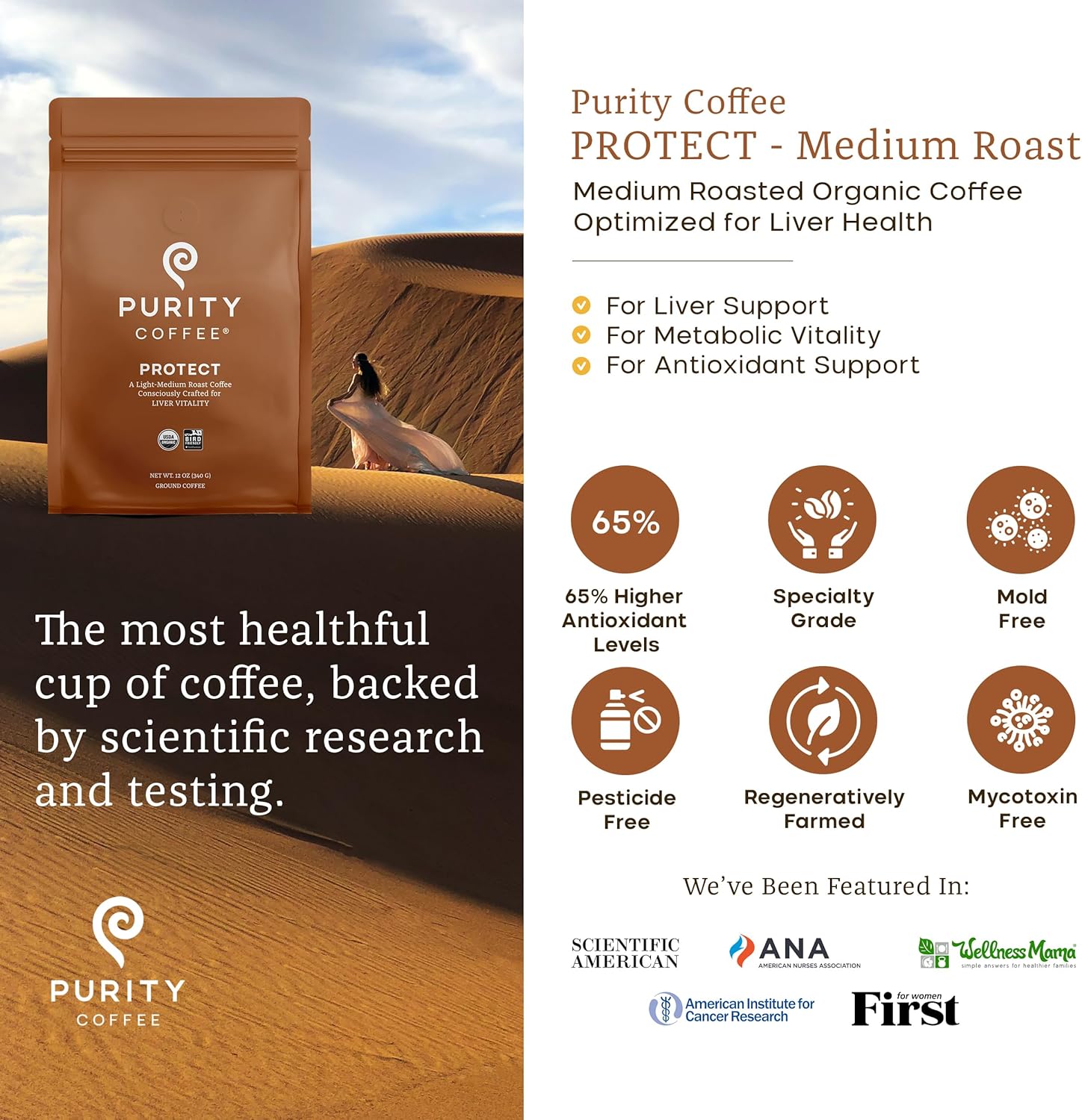 PROTECT High Antioxidant Ground Coffee – 340g Bag